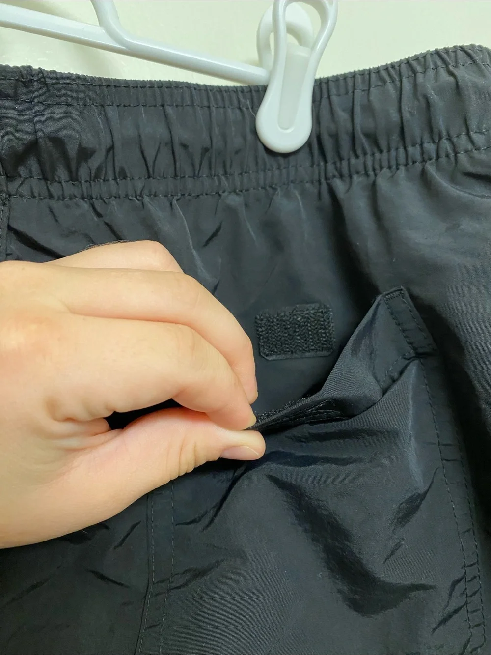 Goodfellow & Co Black 5” Swim Trunks with Black-and-White Drawstring